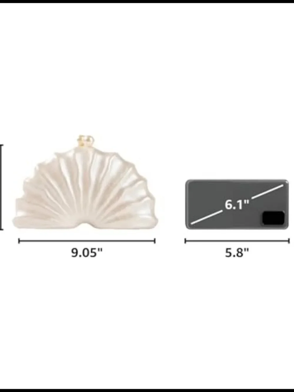 Acrylic Shell Clutch Evening Bag Detachable Chain Shoulder Bag Formal Event